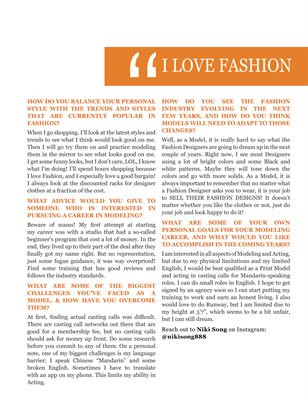 Niki Interview Lure magazine 2